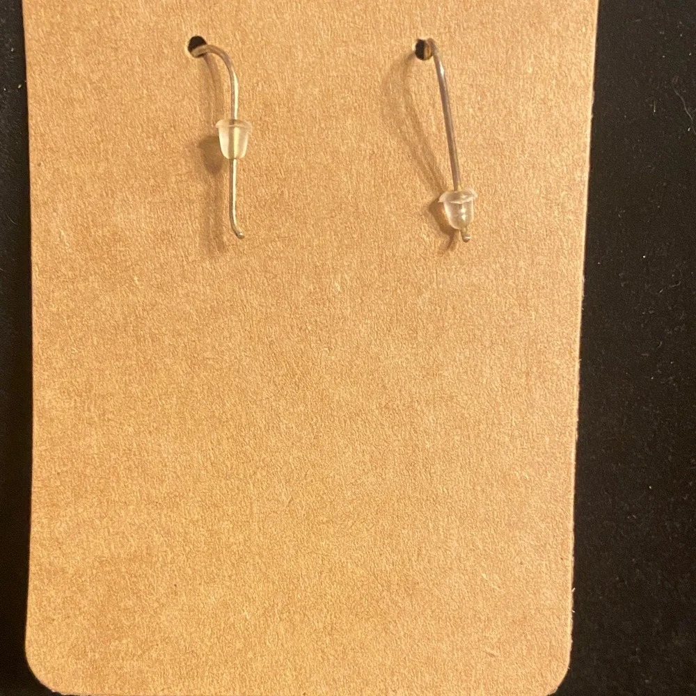 Hammered Bronze Industrial Boho Double Circle Dangle Earrings Handmade